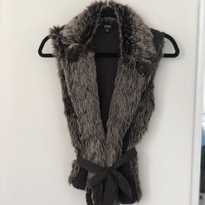 Faux fur vest